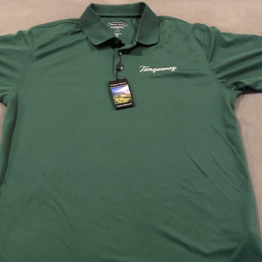 Pebble Beach Golf Performance Tangueray Gin Adult Unisex XL Polo Shirt Pls Read